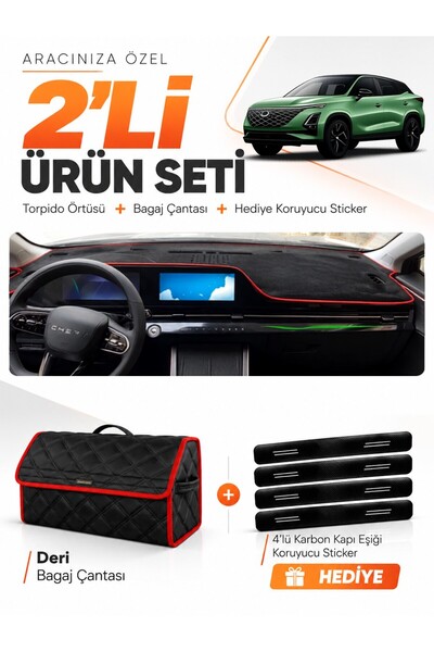 e-biz Dashboard Cover + Leather Luggage Bag + Sticker Set Compatible with Che...