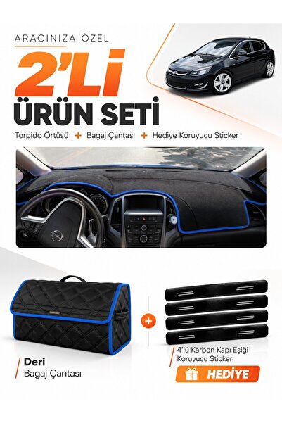 e-biz Opel Astra J (2009-2020) Compatible Dashboard Cover + Leather Trunk Bag...