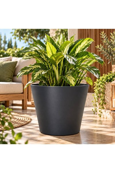 Poliwork Gardenya 30 Dekoratif Saksı 13 Litre 31x27,5 cm Büyük Boy Modern Pla...