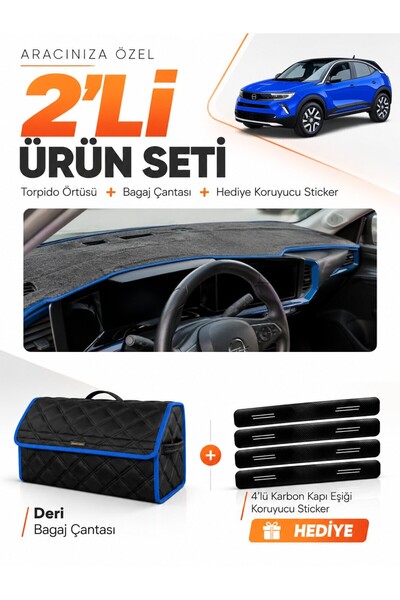 e-biz Opel Mokka (2020-2025) Compatible Dashboard Cover + Leather Trunk Bag +...