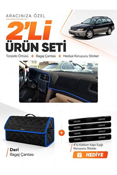 e-biz Subaru Outback (1998-2003) Compatible Glove Box Cover + Leather Trunk B...