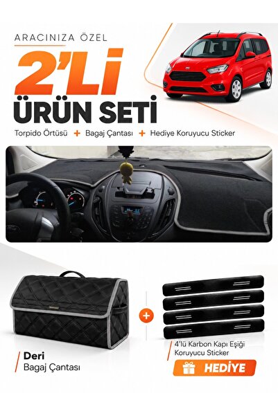 e-biz Ford Courier (2013-2020) Screenless Compatible Glove Box Cover + Leathe...