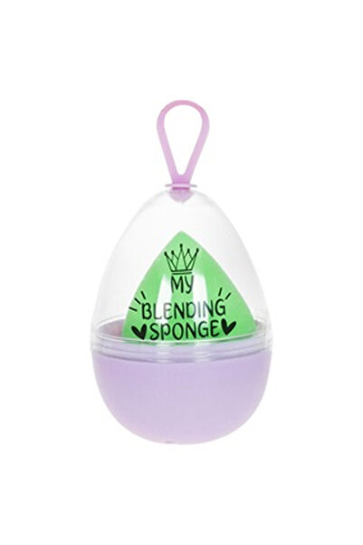 OEM Green Drop Makeup Sponge with Lilac Case 5x7cm