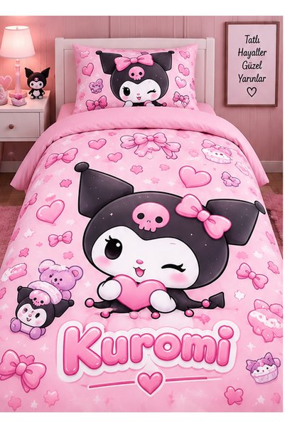 Gülceğiz Home KUROMİ 3D DİJİTAL BASKI TEK KİŞİLİK BEBEK-ÇOCUK NEVRESİM TAKIMI...