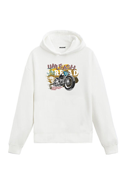Colermi Unleash the Road Vintage Motorcycle Design Hooded Sweatshirt