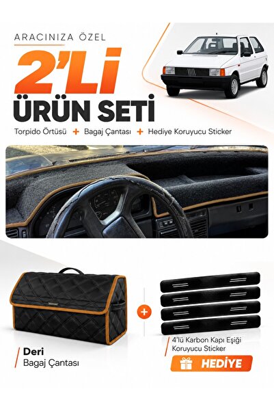 e-biz Fiat Uno 60,70 (1983-1995) Compatible Dashboard Cover + Leather Trunk B...