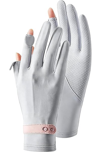 GENERAL UV Sun Protection Gloves,2 Fingers Flip Mesh Cooling Breathable Touch...