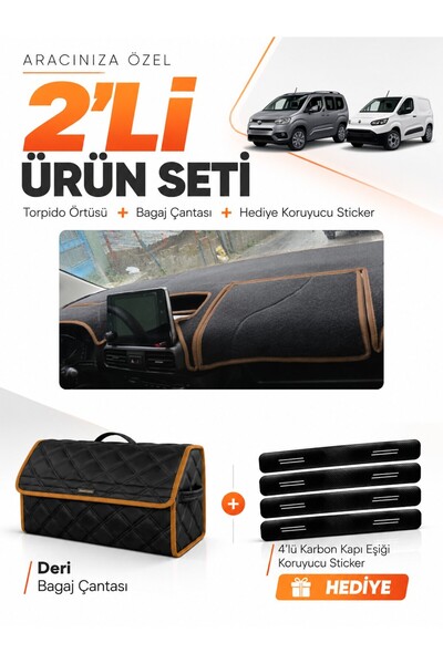 e-biz Toyota Proace City (2020-2026) Compatible Dashboard Cover + Leather Tru...