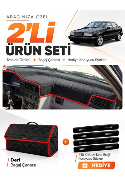 e-biz Volvo 850 (1991-1997) Compatible Glove Box Cover + Leather Trunk Bag + ...