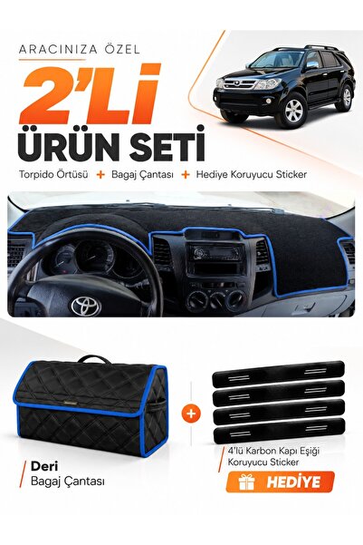 e-biz Toyota Fortuner (2005-2014) Compatible Dashboard Cover + Leather Trunk ...