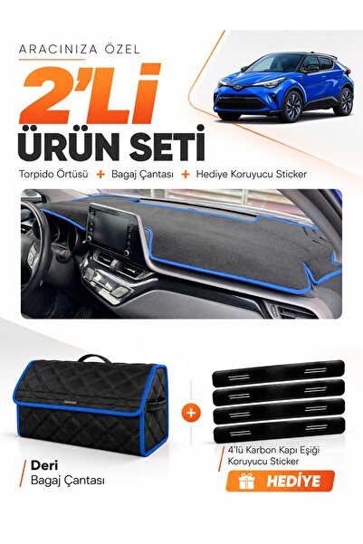 e-biz Toyota Chr (2016-2022) Compatible Dashboard Cover + Leather Trunk Bag +...
