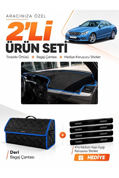 e-biz Mercedes C207 (2009-2017) Compatible Dashboard Cover + Leather Trunk Ba...