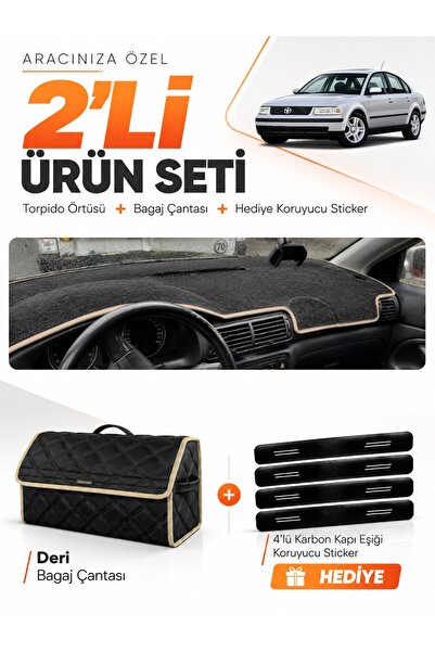 e-biz Volkswagen Passat B5 (1996-2000) Compatible Dashboard Cover + Leather T...