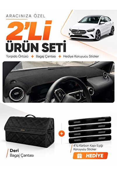 e-biz Mercedes W247 B180 B Class (2019-2022) Compatible Glove Box Cover + Lea...