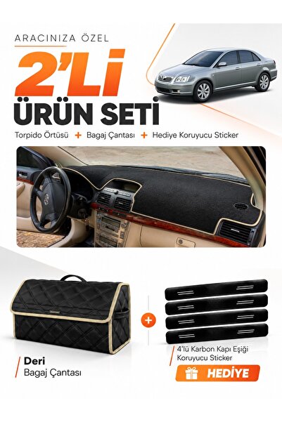 e-biz Toyota Avensis Screened T250 (2003-2008) Compatible Torpedo Cover + Lea...