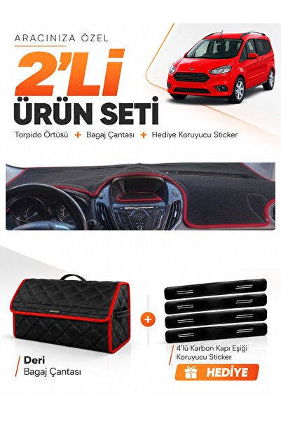 e-biz Ford Courier (2013-2020) Compatible Torpedo Cover with Screen + Leather...