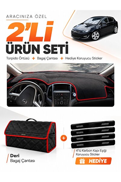 e-biz Opel Astra J (2009-2020) Compatible Dashboard Cover + Leather Trunk Bag...
