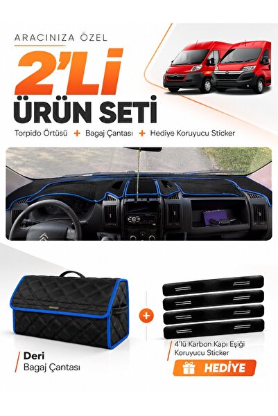 e-biz Citroen Jumper (2006-2024) Compatible Dashboard Cover + Leather Luggage...