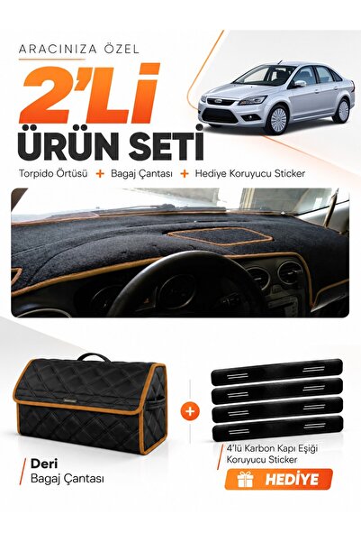 e-biz Ford Focus 2.5 Sedan Covered (2008-2011) Compatible Glove Box Cover + L...