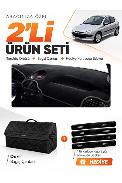 e-biz Peugeot 206 Small Screen (1998-2009) Compatible Glove Box Cover + Leath...