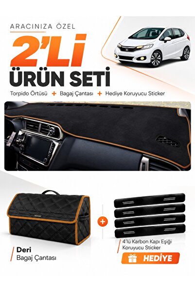 e-biz Honda Jazz (2018-2020) Compatible Dashboard Cover + Leather Trunk Bag +...