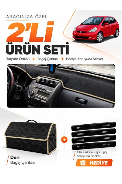 e-biz Honda Jazz (2002-2008) Compatible Glove Box Cover + Leather Trunk Bag +...