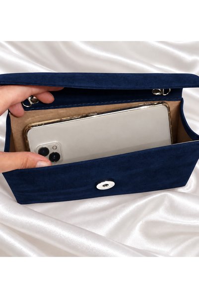 Millacom Suede Handbag, Portfolio Bag, Clutch Bag, Evening Bag