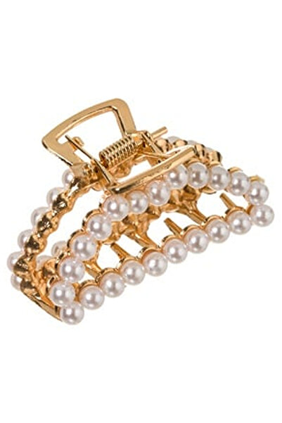 OEM White Beaded Hair Clip for Women 5cm