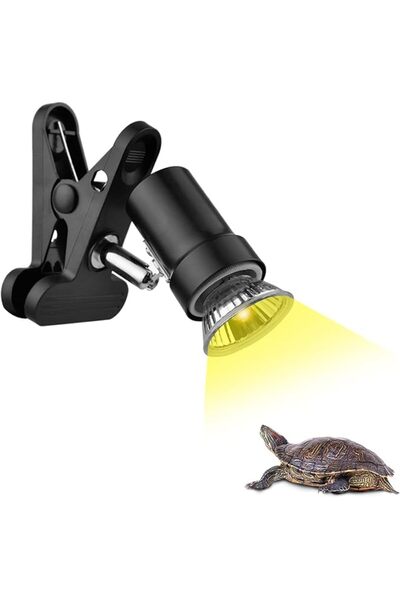 ALMEKAQUZ Reptile Heat Lamp with 50W UVA UVB Light Bulb