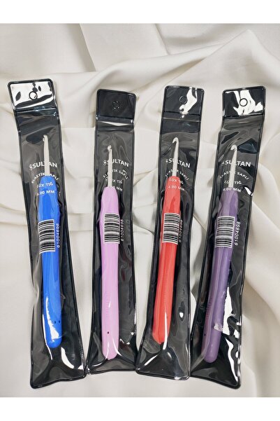 Sultan Luxury Crochet Hook with Elastic Handle - No:4 mm (1 Piece)