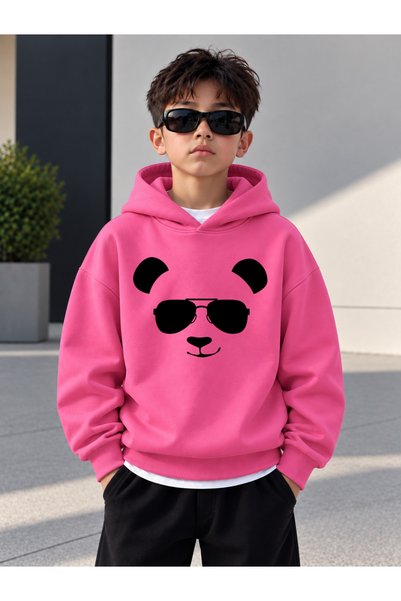 LORVEX Sweatshirt (Hooded) Boys' 3 Thread Raster Printed Winter Hoodie