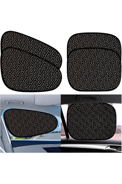 TERRIFI 4PCS Car Side Window Shades, Electrostatic Adsorption Technology UV P...