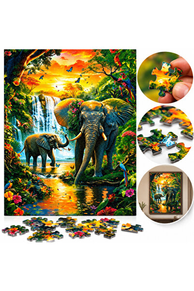 Zoe Vahşi Doğa ve Filler – 1000 Parça Puzzle 🐘🌿