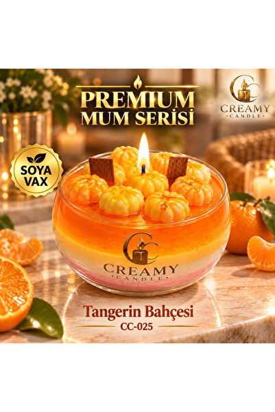 tangerin bahçesi Premium Dekoratif Kokulu Mum