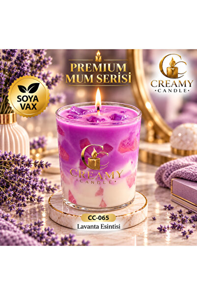 lavanta esintisi Premium Dekoratif Kokulu Mum