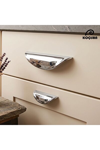 KOÇSAN Leaf Chrome 32 mm Handle Luxury Country Kitchen Furniture Cabinet Draw...