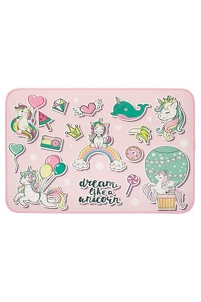 OEM Covoras Decorativ Dreptunghiular Roz Unicorn 55x35cm