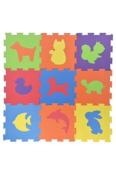 OEM Covor Puzzle Animale pentru Copii 31.5x31.5cm (9 Piese)