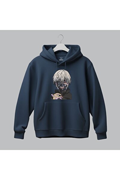 KEYFHOME Ken Kaneki Tokyo Ghoul Anime Hanorac cu glugă brodat unisex