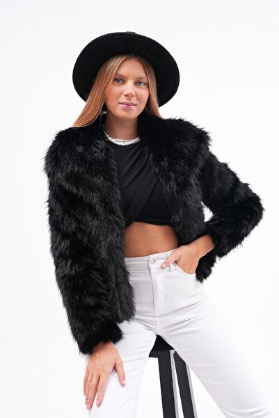 navy ESL Wide Collar Feathered Jacket