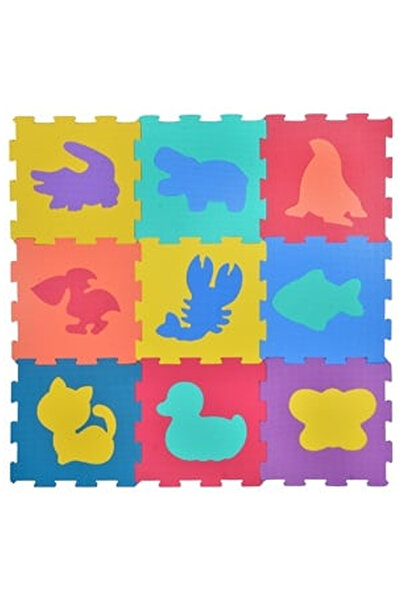 OEM Covor Puzzle Animale pentru Copii 31.5x31.5cm (9 bucati)
