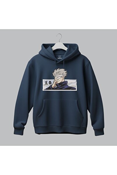 KEYFHOME Gojo Satoru Jujutsu Kaisen Anime Embroidered Hooded Sweatshirt Unise...