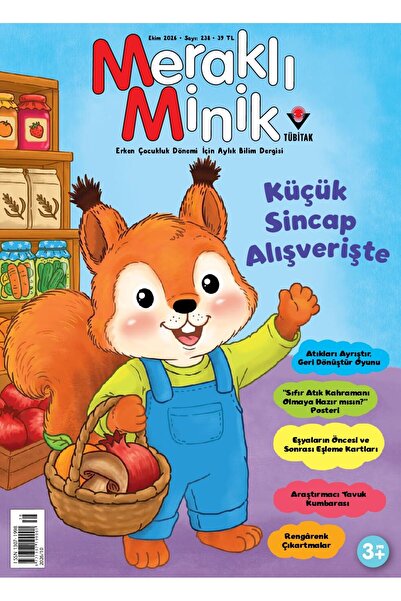 Tübitak Yayınları Meraklı Minik Dergi Ekim 2026 (3-6 yaş)