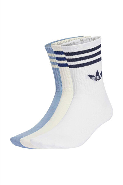 adidas White Accessory Socks 3S Crew S 3P Jv7406