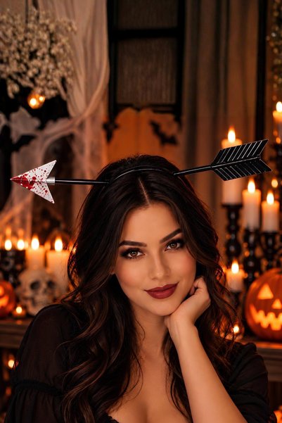 Patladı Gitti Halloween Ok Figürlü Taç – Kafadan Geçen Ok Görünümlü Cadılar B...