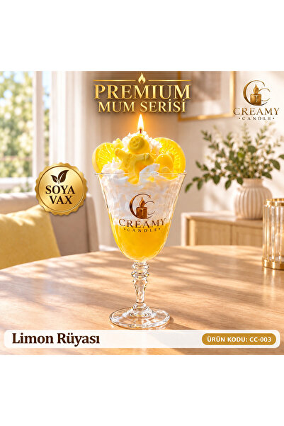limon rüyası Premium Dekoratif Kokulu Mum