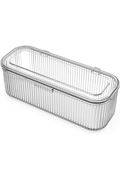 SYOSI Clear Acrylic Makeup Brush and Sponge Holder Organizer with Dust-Proof ...