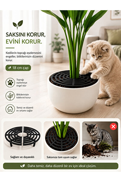 Tofu Saksı Toprak Koruyucu 2 Adet | 3 Farklı Ebat | Çap 12cm - 18 cm - 25 cm