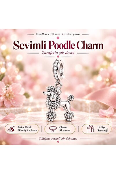 Sevimli Poodle Charm KTC2049-3