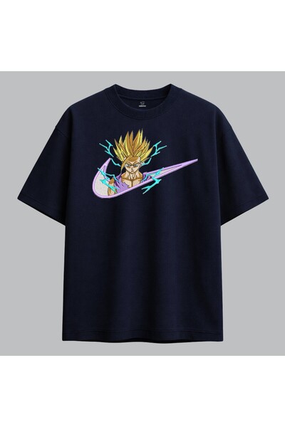 KEYFHOME Gohan Dragon Ball Anime Tricou brodat Unisex 100% bumbac